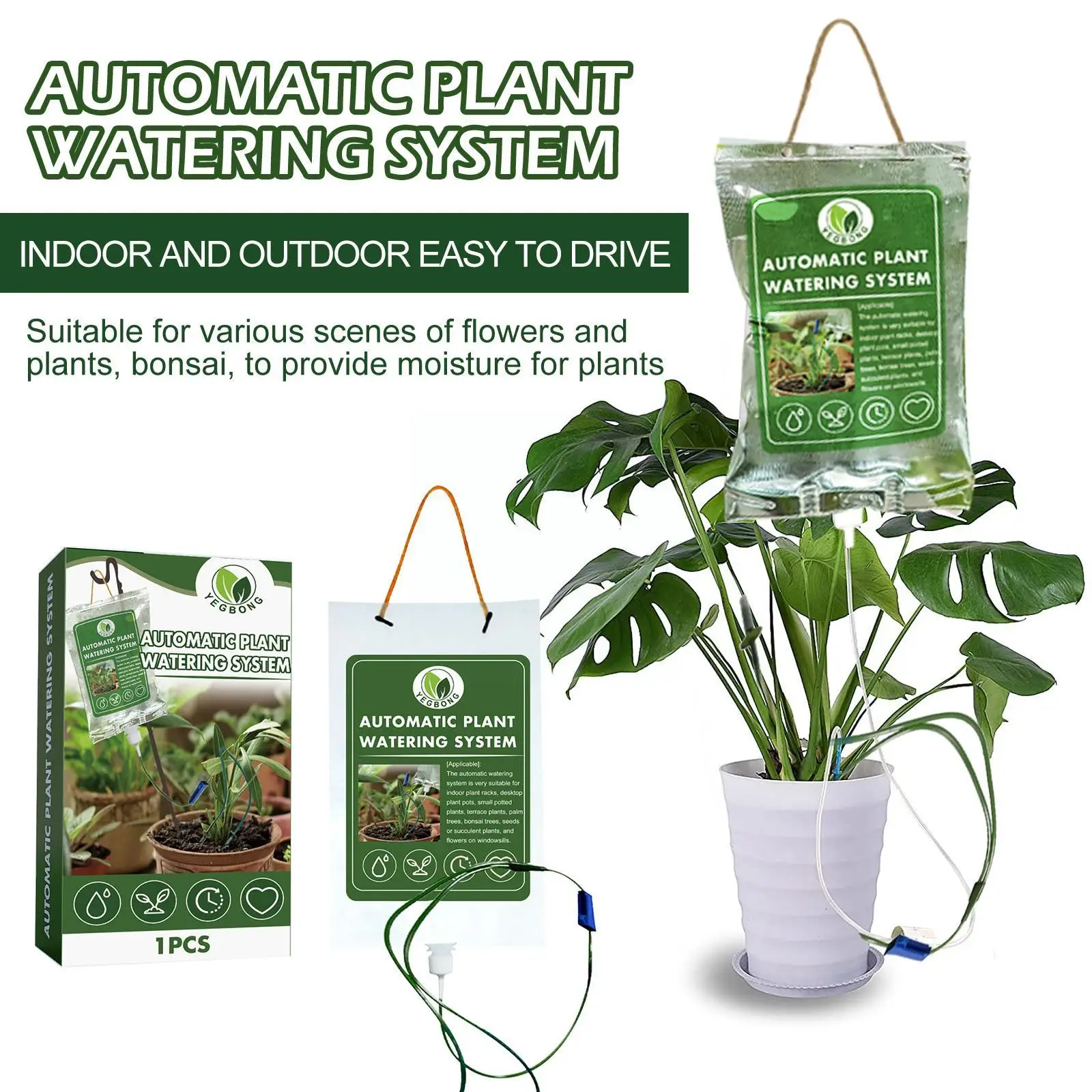 

Plant Irrigation Bag Automatic Watering Bag Adjustable Water Pots Automatic Watering Drip Bag Garden Garden Device Needle Z9o1