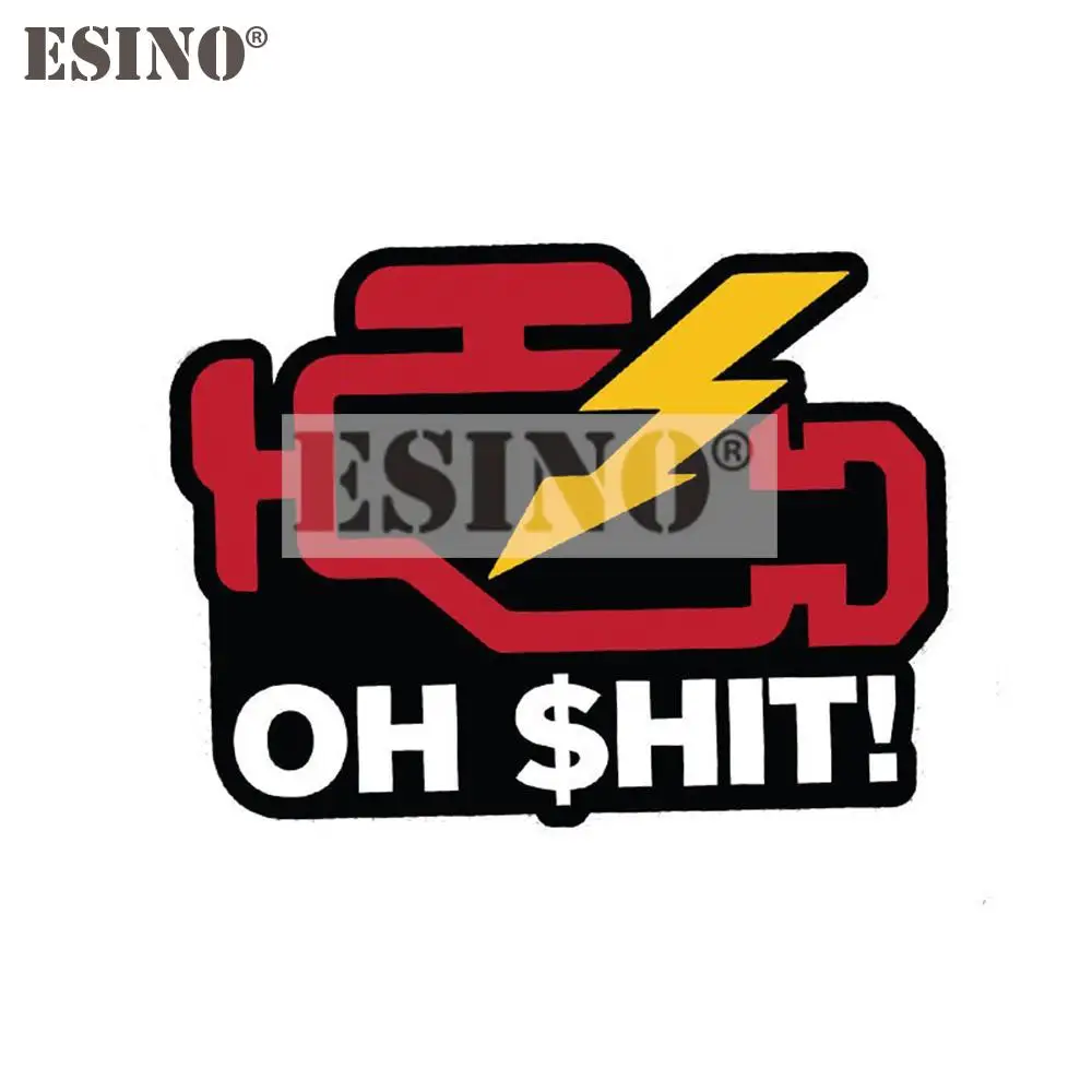 

Автомобильный Стайлинг, Забавный креативный Oh Sh * t OBC маркер ошибки двигателя, декоративная ПВХ наклейка, автомобильная виниловая наклейка ...