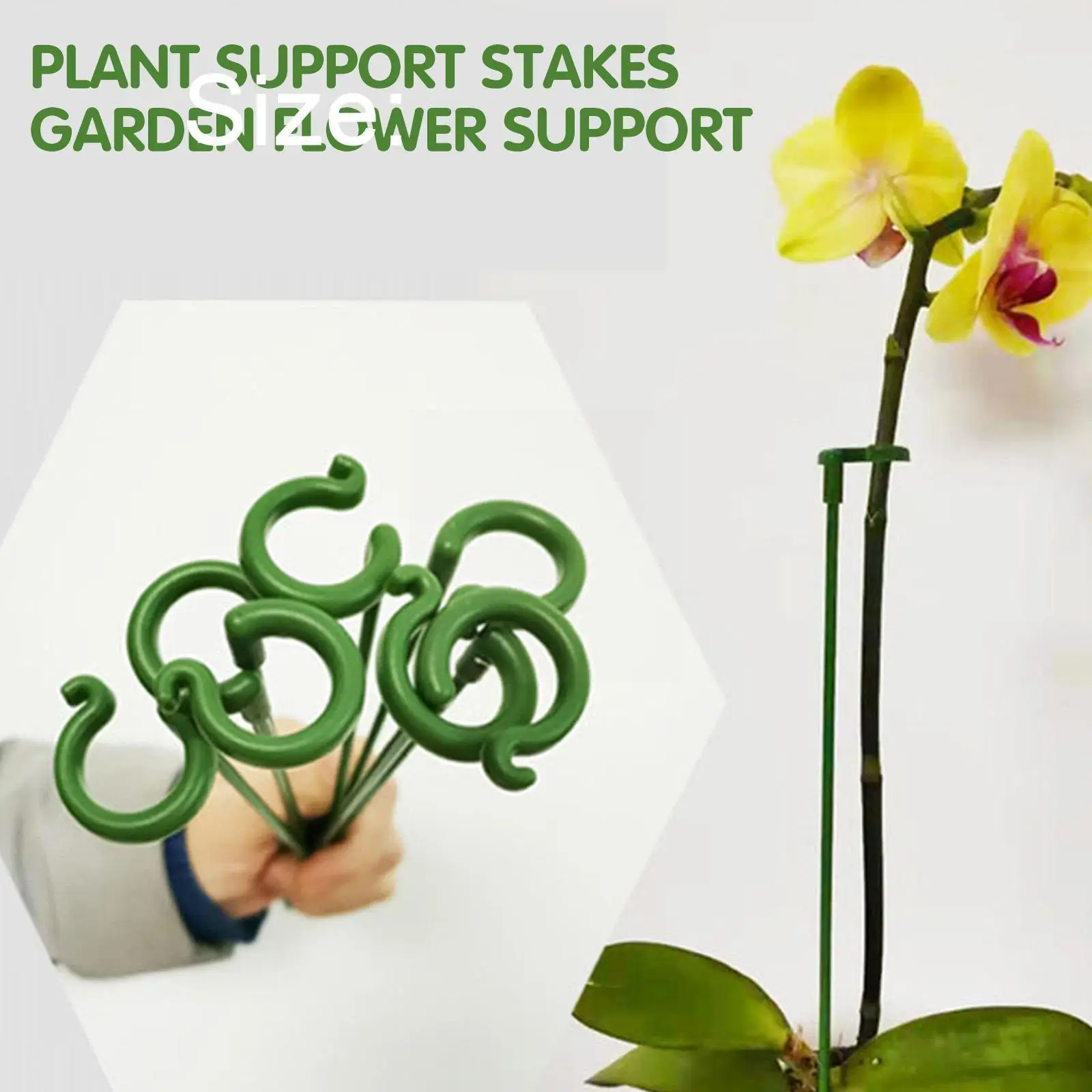 

10Pcs Garden Plant Holder Bonsai Stand Single Stem Orchid Shrub Succulent Butterfly Potted Support Stand Plant Phalaenopsis I3F4