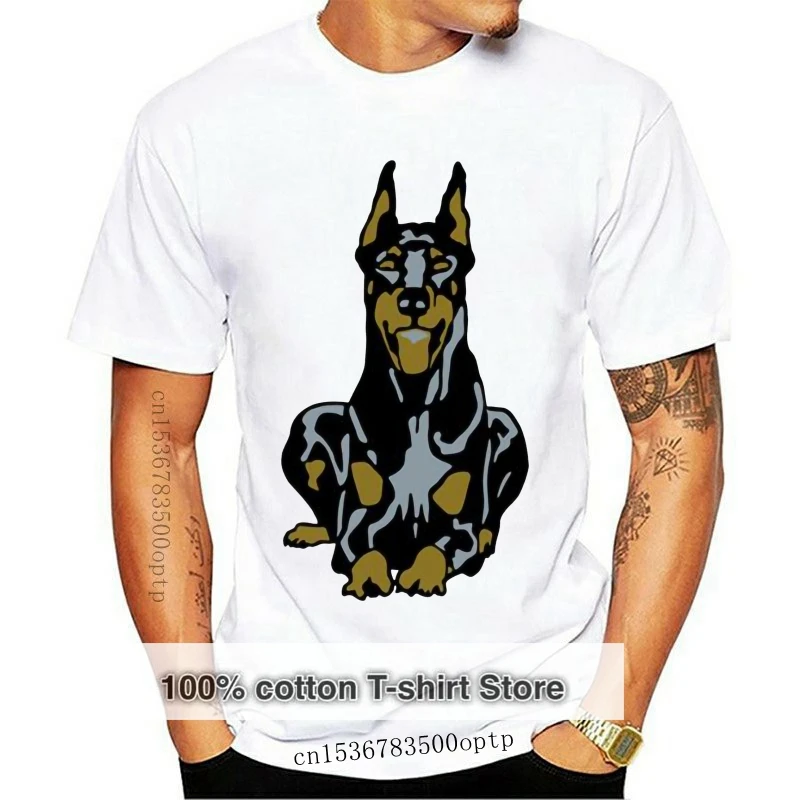 

Футболка Dobermann Pinscher Мужская для фитнеса, формальная дышащая рубашка в стиле Харадзюку, одежда для отдыха