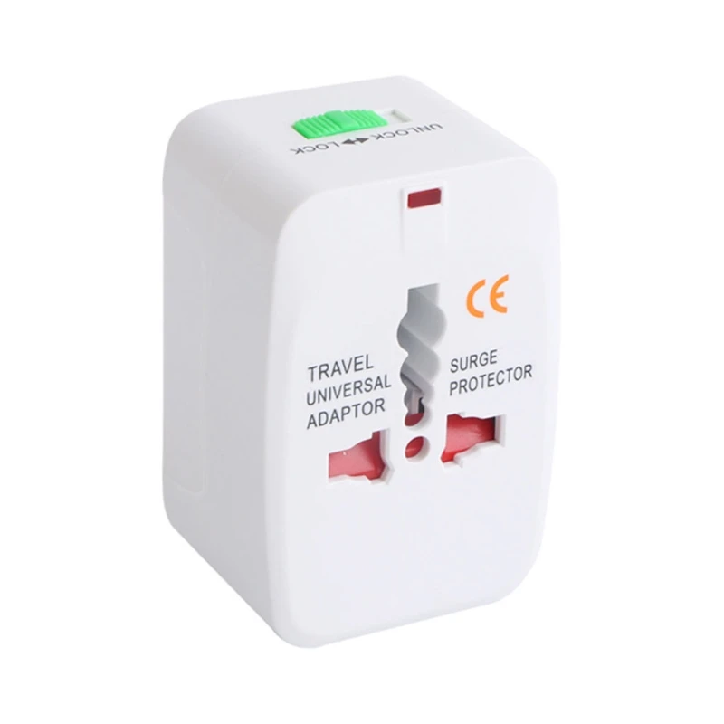 

Universal Travel Adapter Plug Ultra Compact Safe Grounded Perfect for Cell Phones Laptops Camera Chargers EU UK US AU