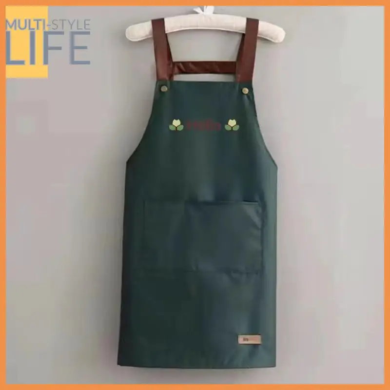 

Oil-proof Dining Waist Wear-resistant Household Work Clothes Anti-oil Dirty Waterproof Womens Summer Apron Apron Pvc