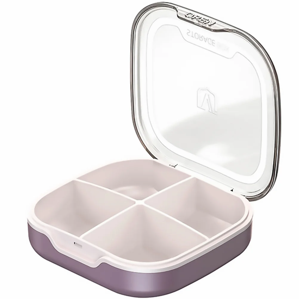 

Box Organizer Daily Case Portable Pocket Storage Mini Carrier Sealed Dispenser Oil Holder Container Planner Tablet Accessory