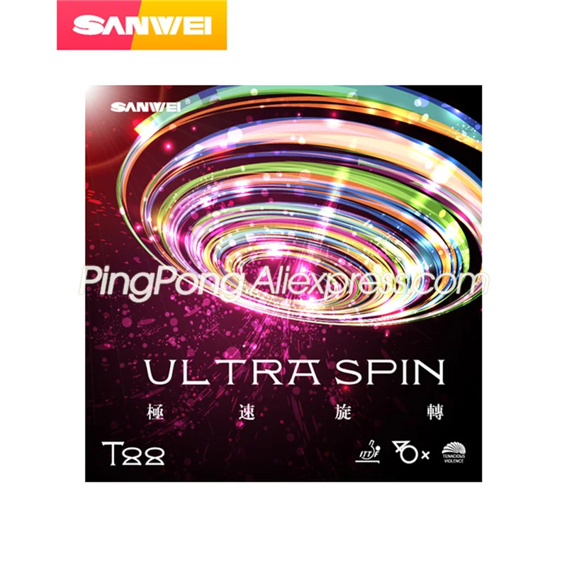 

Резина для настольного тенниса SANWEI ULTRA SPIN, SANWEI T88 Ultra Spin, оригинальная губка для пинг-понга SANWEI