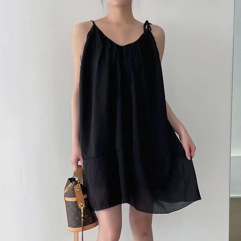 Шикарное корейское стильное летнее новое модное сексуальное платье-майка без