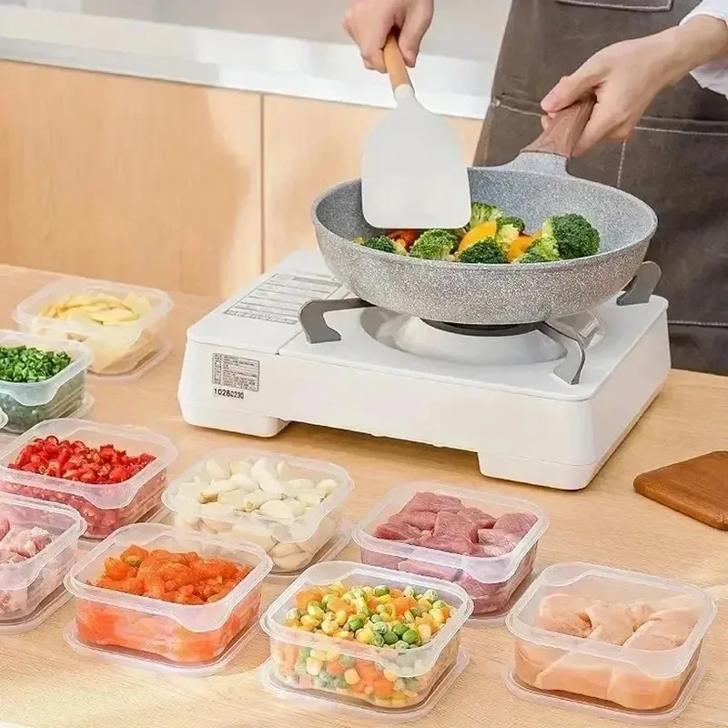 Коробка для хранения замороженного мяса контейнер еды в холодильнике прозрачная