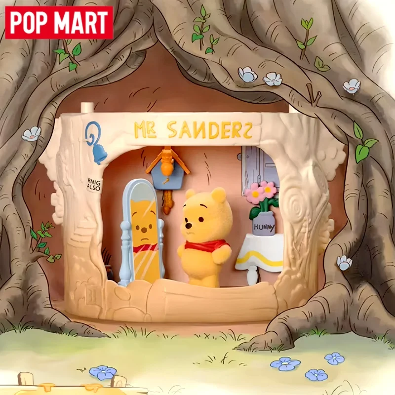 Фото Новинка! Горячая серия POP MART Winnie The Pooh Tree House Theater: коллекционная фигурка-сюрприз в закрытой упаковке, аниме-персонаж, настольная игрушка, подарок. №1