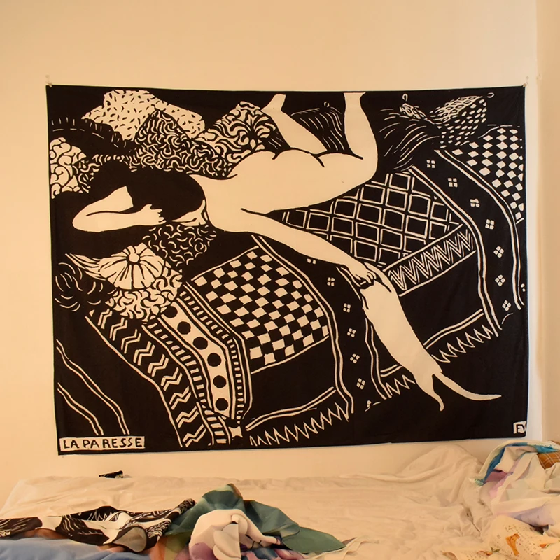 

Wall Hanging Blanket Teen Girls Tapestry Nordic Art Anime Living Room Vintage Indie Room Decor Wall Carpet Tapiz Pared Furniture