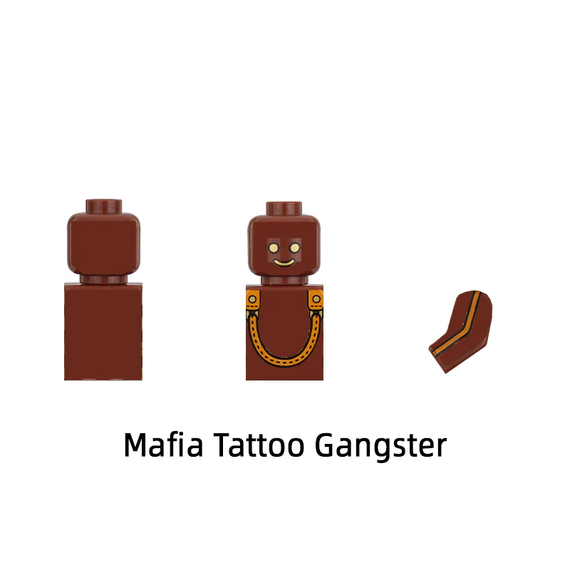 Мафия татуировка гангстер Хэллоуин зомби модель блоки MOC набор кирпичей подарки
