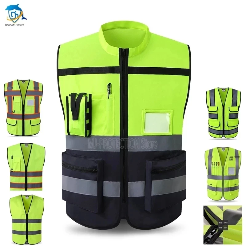 

High Visibility Reflective Vest Working Clothes Motorcycle Cycling Sports Outdoor Reflective Safety Clothing Reflective Jacket