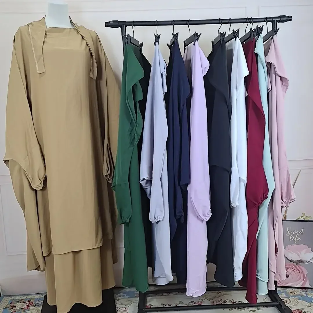 Новинка для женщин комплект из 2 предметов мусульманская молитвенная одежда