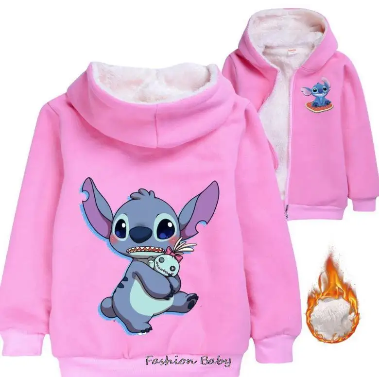 Новое зимнее детское стеганое пальто Disney Stitch для мальчиков и девочек детская