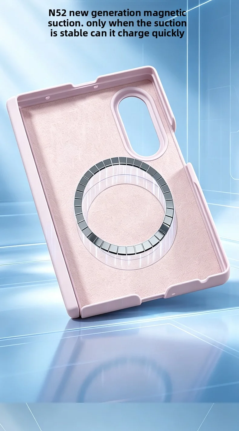 Фото Чехол для Samsung Galaxy Z Fold 8 из твердого силикона с волнообразным дизайном, магнитный, с поддержкой беспроводной зарядки, защитный задний чехол для Z Fold8. №5