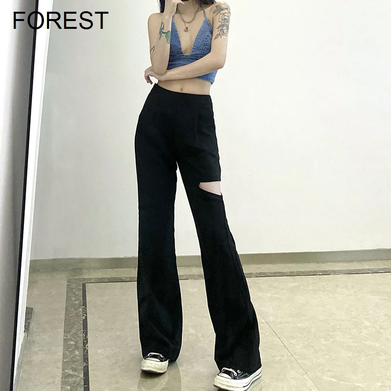 

Women Pants Design Feeling High Waist Hanging Feeling Suit Pants Women's Simple Casual Slim Pants