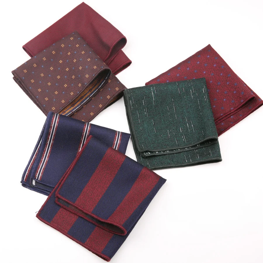 

Classic Men's Cotton Handkerchiefs Colorful Printing Plaid Striped Pocket Square Towels Hankies Suit Accessories