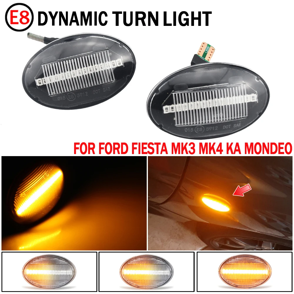 

2 шт. для Ford Tourneo Transit MK6 MK7 2000-2014 для Ford Transit 1995-2000 боковые габаритные огни указатели поворота светодиодный индикатор