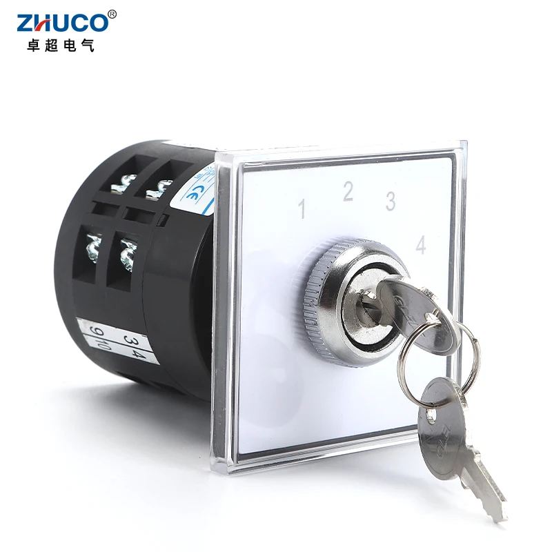 Фото ZHUCO LW6Y-2/C121 5A 4-позиционный 1-2-3-4 12-контактный винт электрический универсальный поворотный переключатель №4