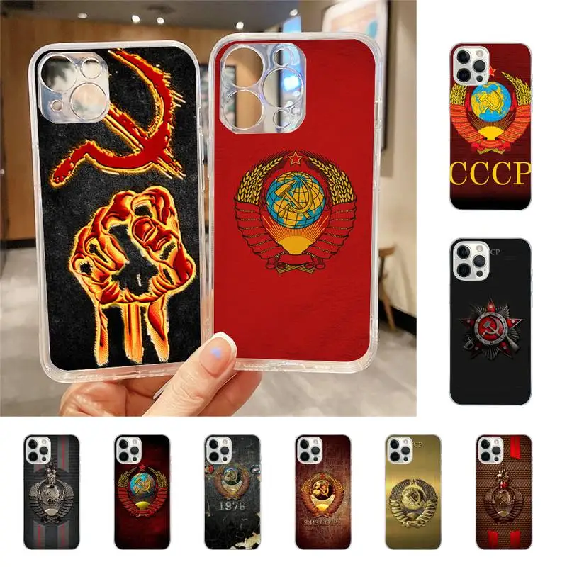 

USSR CCCP Soviet Phone Case For Iphone 7 8 Plus X Xr Xs 11 12 13 Se2020 Mini Mobile Iphones 14 Pro Max Case