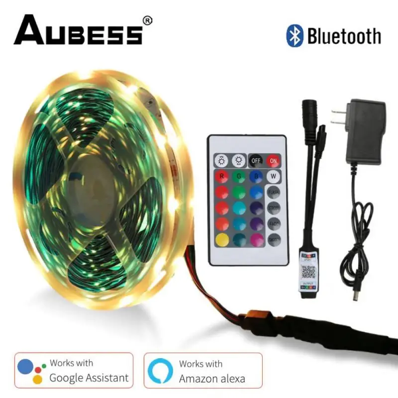 

Светодиодная лента RGB 5050 с 24 клавишами, гибкий инфракрасный светильник ильник с диодом, подсветсветильник для телевизора, DC 12 В, подходит для...