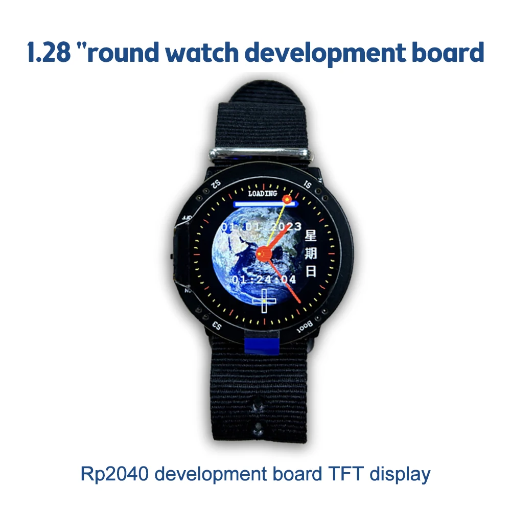 

1.28-inch round watch development board RP2040 240x240 development board TFT display 264 kilobytes of RAM Onboard 4Mbyte