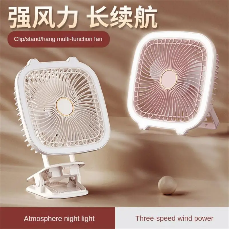 

White Usb Foldable Fans Shaking Head Low Noise Household Air Cooler Detachable Clip Multi-function Fan Summer Supplies