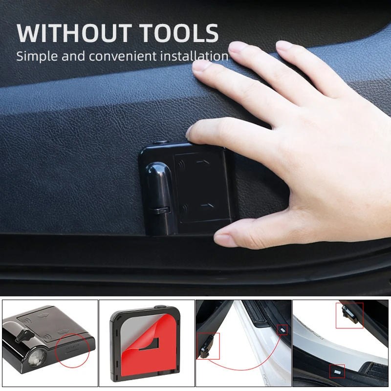 1/2 шт. автомобильная HD-проекторная лампа для двери автомобиля беспроводная