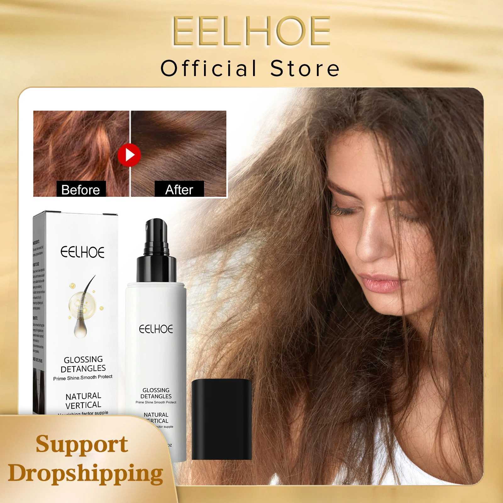 

Hair Protect Spray Anti Loss Scalp Dry Frizzy Damaged Repair Hair Protectant Soft Conditioners Wash Free Hair Smoothing Spray