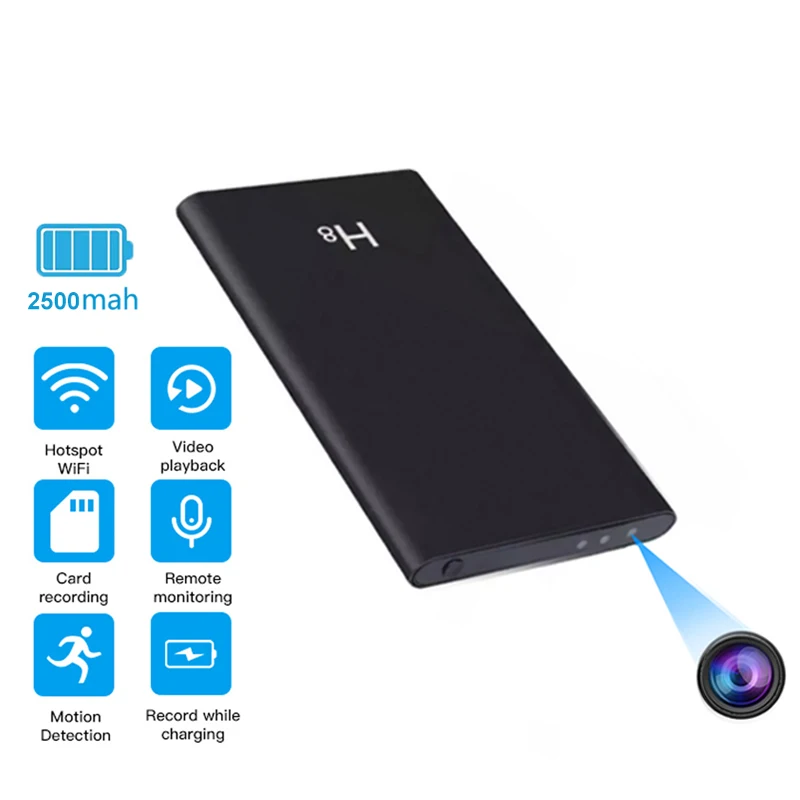 

Mini Wifi Camera 720P HD With 2500mAh Powerbank functi Viedo Recorder Motion Detection Portable USB Charging camera