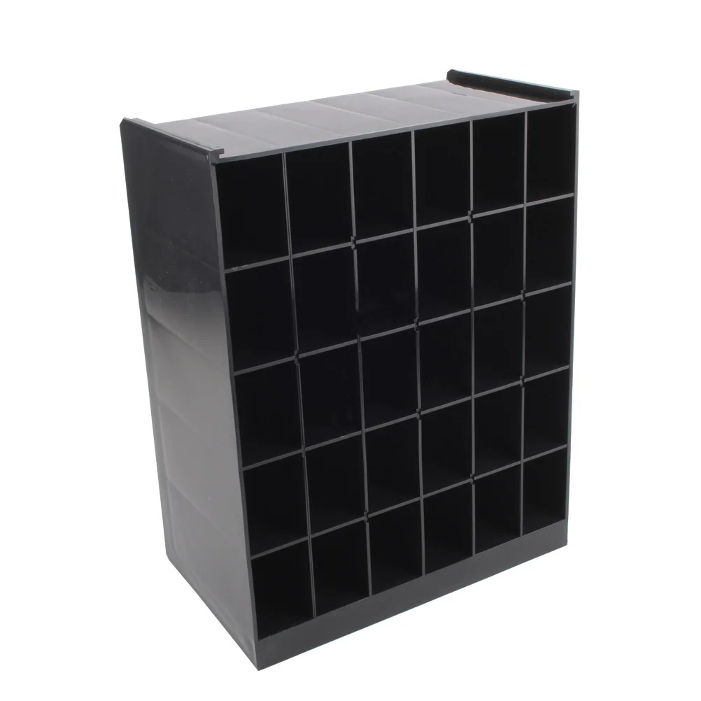 

Plastic Painting Pen Storage Rack Multi-grid Mark Pen Holder for Home (Black)