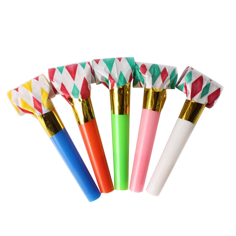 

10pcs Kids Horns Noise Makers Blowouts Cheering Props for Event Carnival Wedding