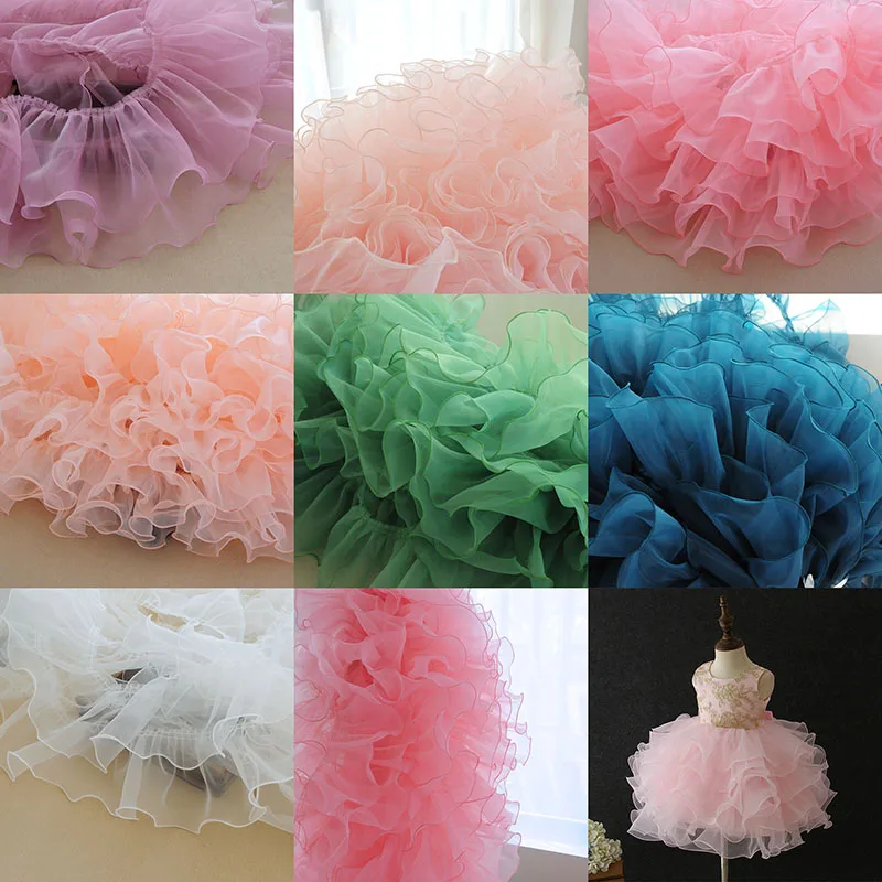 

1yard Organza Tulle Pleated Frills Ruffle Lace Trim for Fringe Wedding Dress Applique Decorative Tassels Fabric Sewing Materials