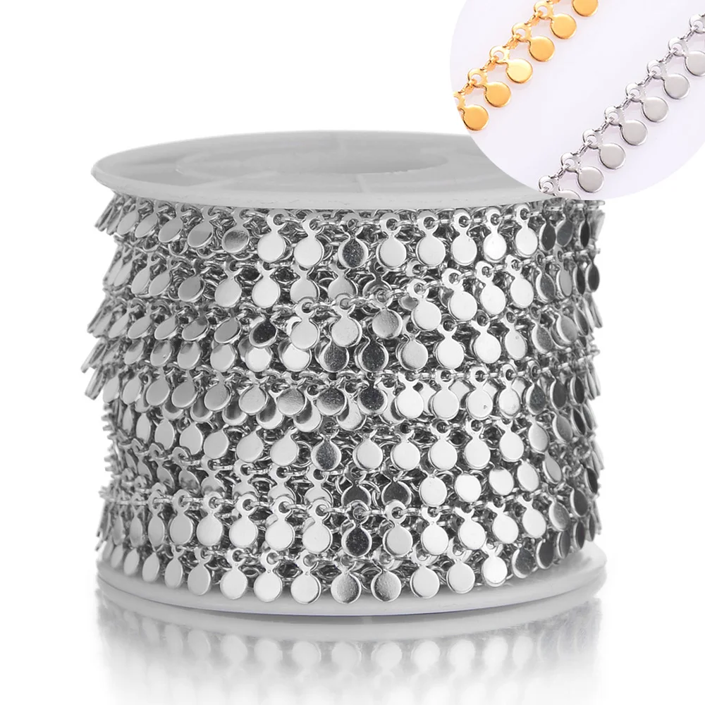 

Wholesale 1m/lot Stainless Steel Water Drop Chains for DIY Necklaces Making Jewelry Findings Bracelets Anklet