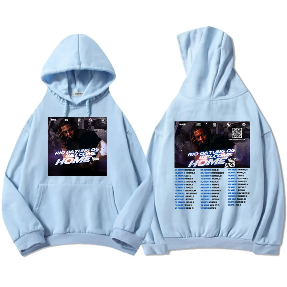Толстовки с капюшоном Rio Da Yung Og Welcome Home Tour 2025 свободные толстовки графическим