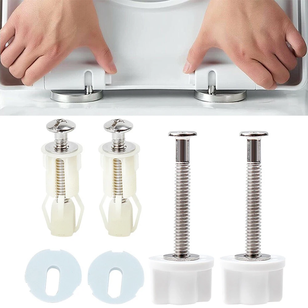 

Toilet Lid Accessories Top Fix Toilet Cover Seat Screws Well Nut Pan Fixing WC Blind Hole Fitting For Toilet Seat Hinges Commode