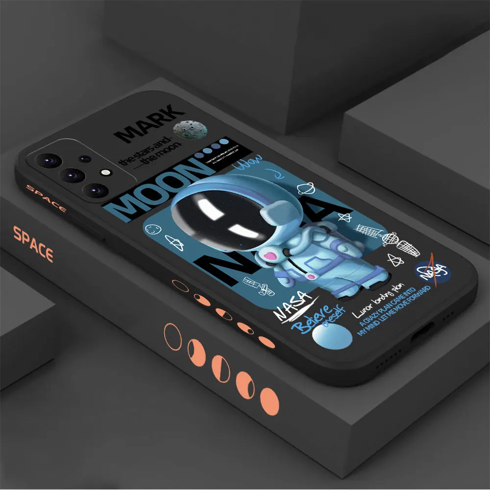 Voyage Astronaut Case For Samsung Galaxy A91 A73 A72 A71 A53 A52 A51 A42 A33 A32 A31 A23 A22 A21S A13 A12 A03S A02S 4G 5G Cover