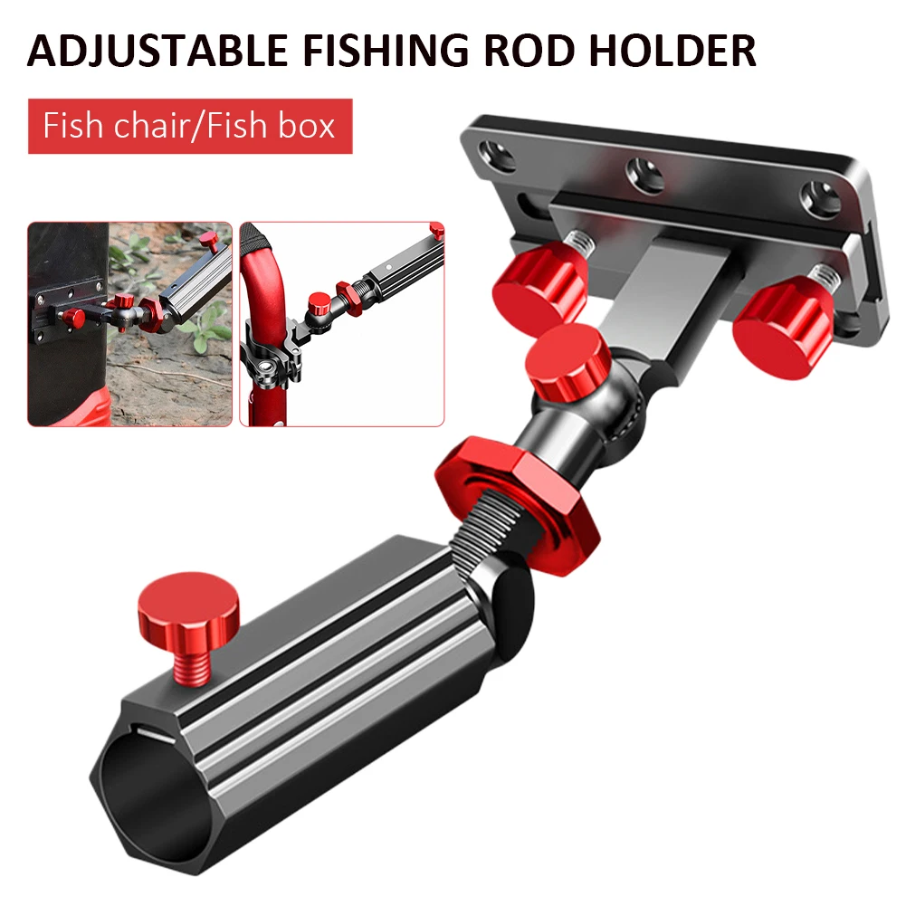 

Fishing Rod Holder Aluminum Magnesium Alloy Universal 360Adjustable Snap Fixed Fish Chair Rod Rack Fishing Accessories