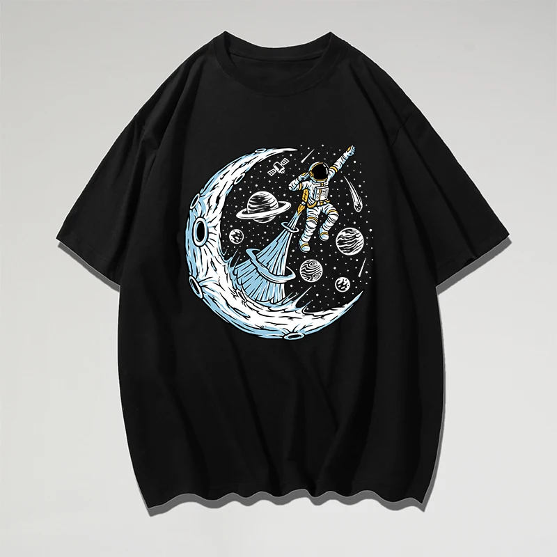 

Астронавт парная Фабрика Прямая поставка POP Blusa дешевая Пастельная молодежная майка без надписи Camiseta