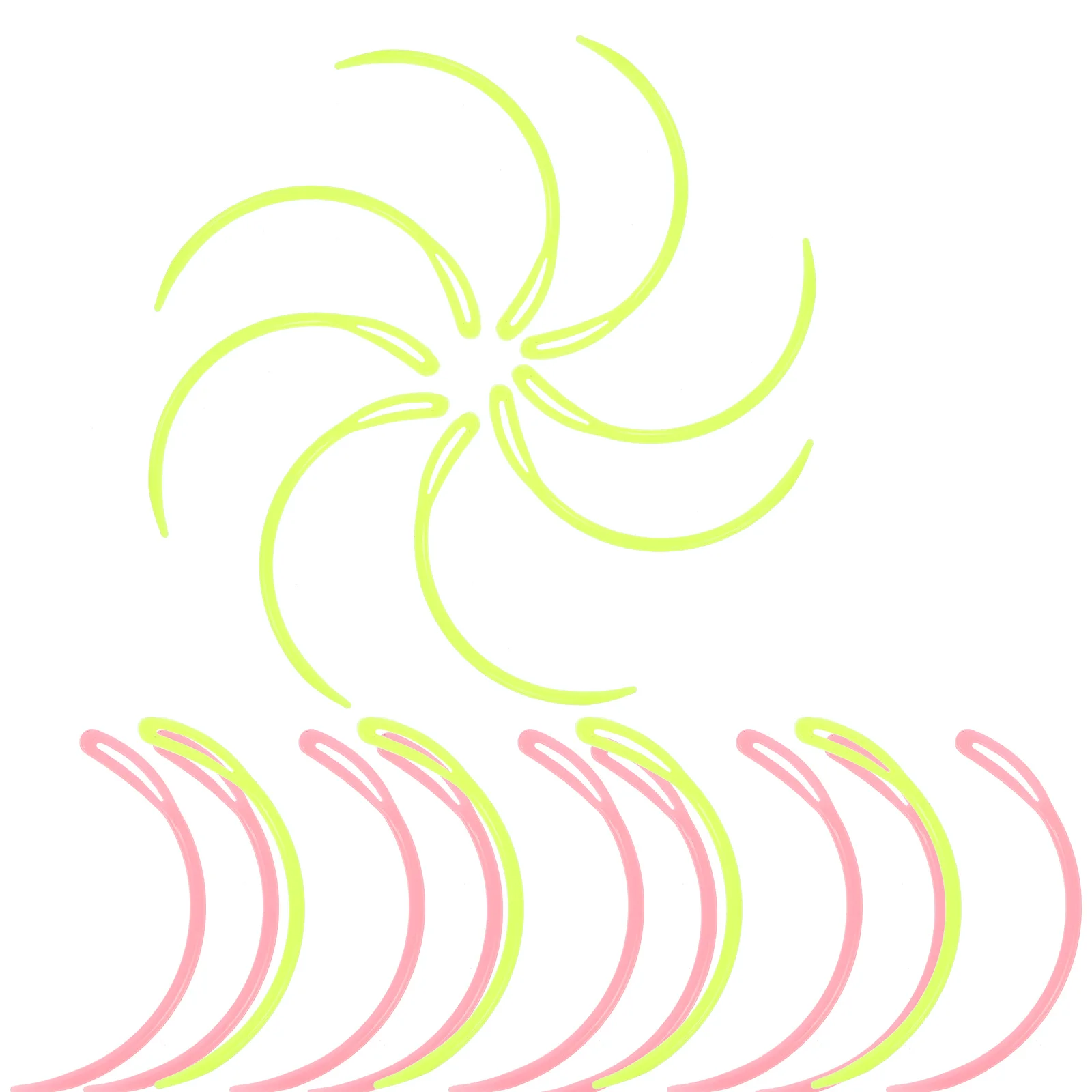 50 шт. игла для свитера красочные пластиковые изогнутые иглы набор детских