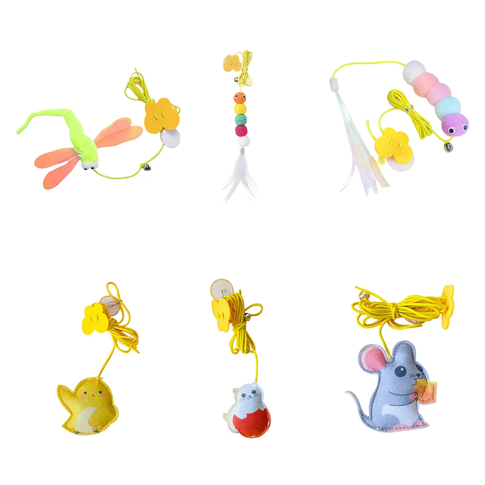

Игрушка для кошек, подвесная кукла для двери, игрушка для кошек, выдвижная веревка для царапин, Интерактивная самовозбуждающаяся развлекат...