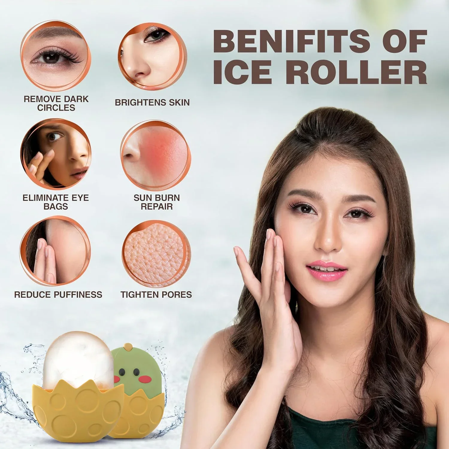 Силиконовые кубики льда для ухода за кожей лифтинга и контуринга