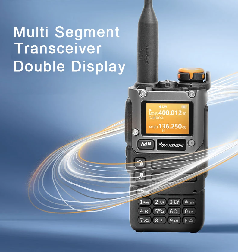 Портативная рация QuanSheng UV-K6 5 Вт модель 8 50-600 МГц Тип C UHF VHF 200Ch DTMF FM/AM NOAA беспроводная