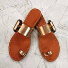 Женские шлепанцы на плоской подошве, кожаные шлепанцы без каблука, размер 37-41, летний сезон 2022