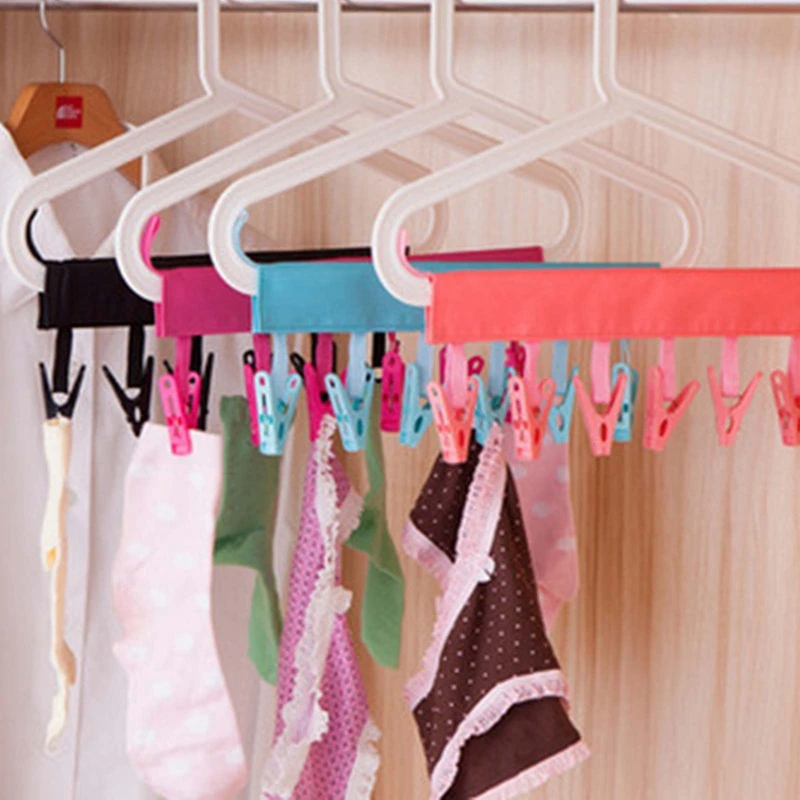 

Socks Cloth Hanger Clothespin Travel Cloth Supplies Foldable Rack Drying Clips Multifunction Clothes Racks Hanger Drying
