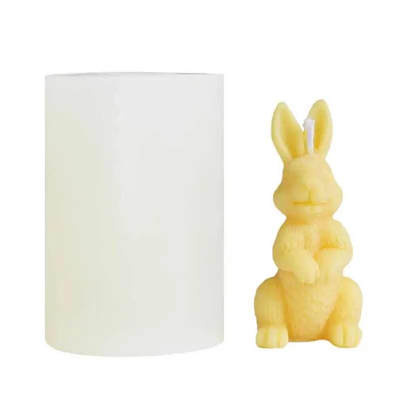 

Simulation Rabbit Silicone Mold For Cake Decoration Easter Bunny Candle Making Form Scented Candle Plaster Resin Molds