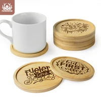 putuo decor coffee coasters bamboo wooden round edge cup mat heat resistant drink mat table placemat durable kitchen decor home