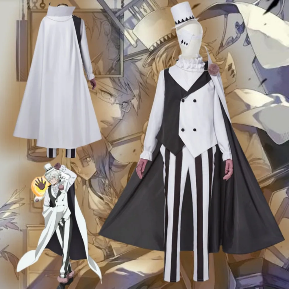 

Bungo Stray Dogs Season 4 Nikolai Gogol Cosplay Costume Cloak Anime Uniform Halloween Clothes