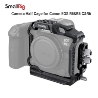 smallrig black mamba camera half cage cable clamp for canon eos r5 r5 c r6 with hand tight hdmi and usb c cable clamp 3656