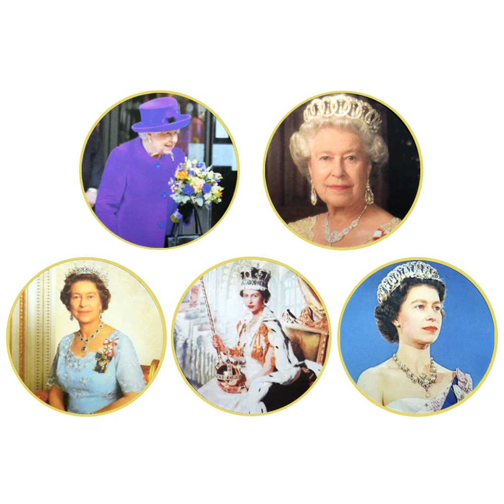 

Elizabeth II Gold or Silver Plated Coin Queen Elizabeth 70th Platinum Jubilee Commemorative Craft Coin Festival Gift