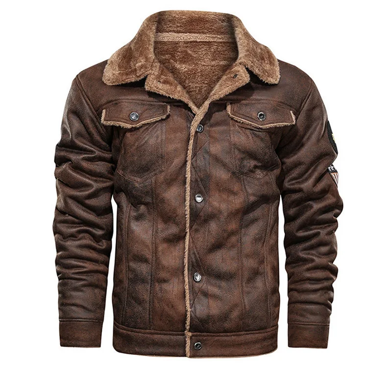 

2022 Autumn Winter New Shearling Jackets Men's Fashion Elegant Outdoor Integrated Fur Coat Plush Thickened Clothes