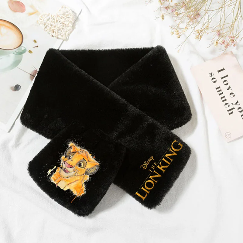 Утепленный шарф с перекрестным воротником Disney King Lion женский шейный платок теплый